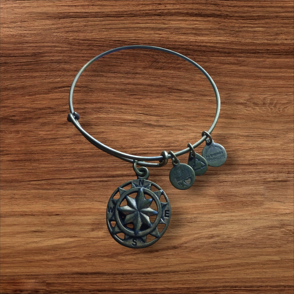 Alex and Ani Silver Compass Bracelet